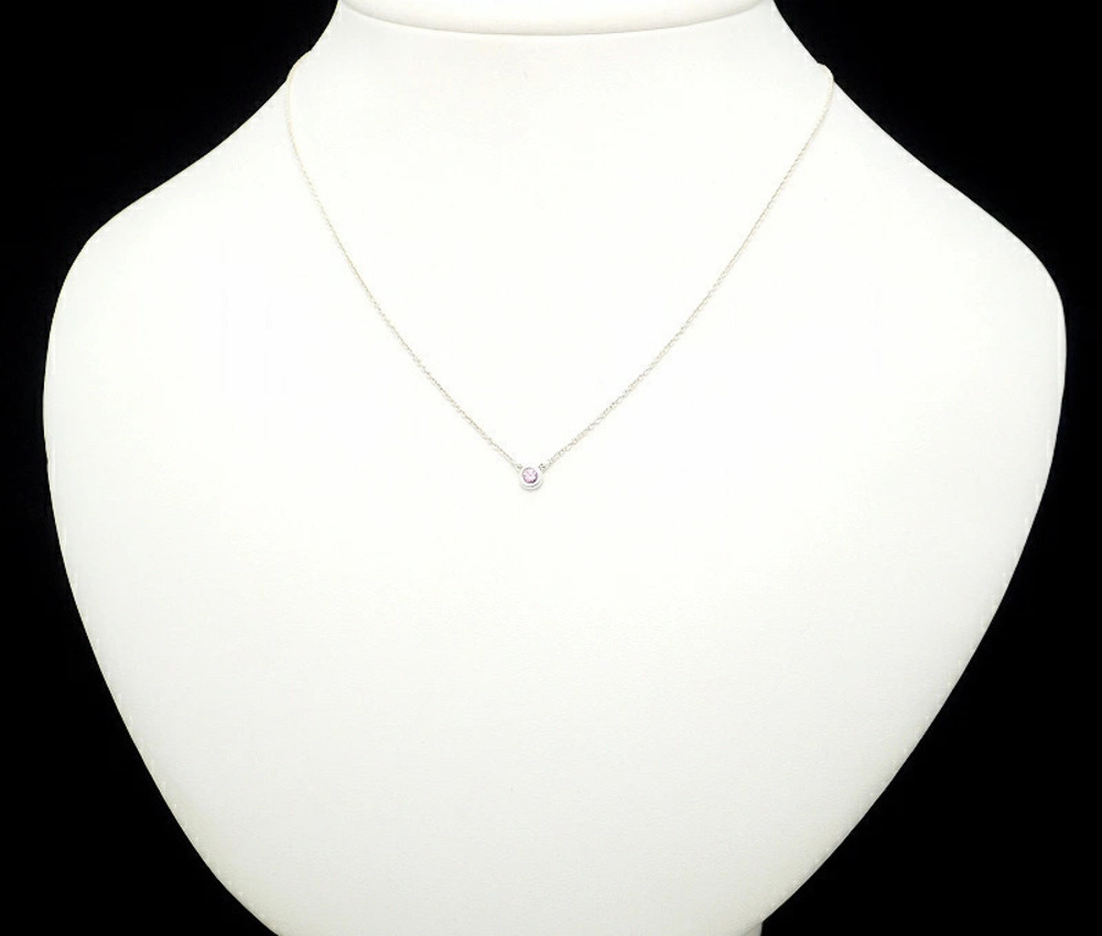 TIFFANYCo Tiffany by the Yard Necklace Silver Pink Sapphire